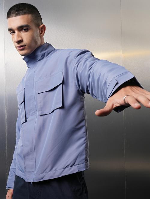 men solid long sleeve casual jacket - 21651070 - Very Small Image - 1