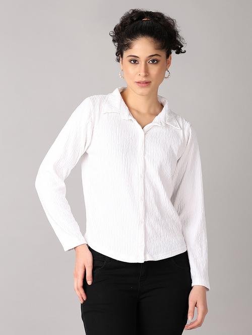 women white solid regular shirt - 21651583 - Very Small Image - 1