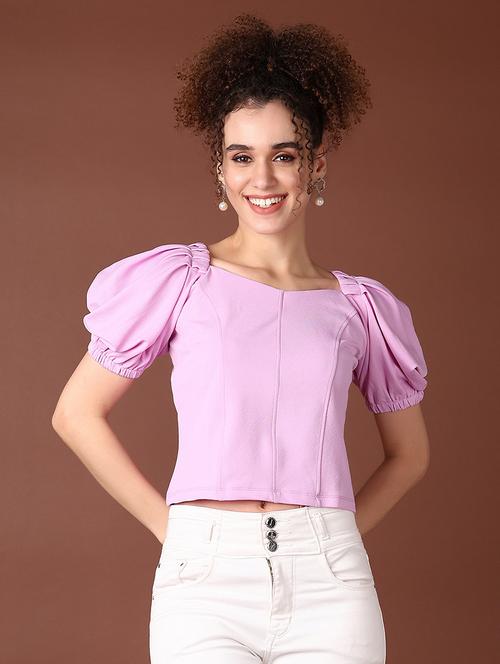women sweeteat neck solid crop top - 21651591 - Very Small Image - 1