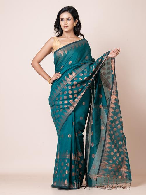 women self design handloom saree with blouse - 21651706 - Very Small Image - 1