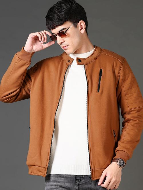men long sleeves solid casual jacket - 21653121 - Very Small Image - 1