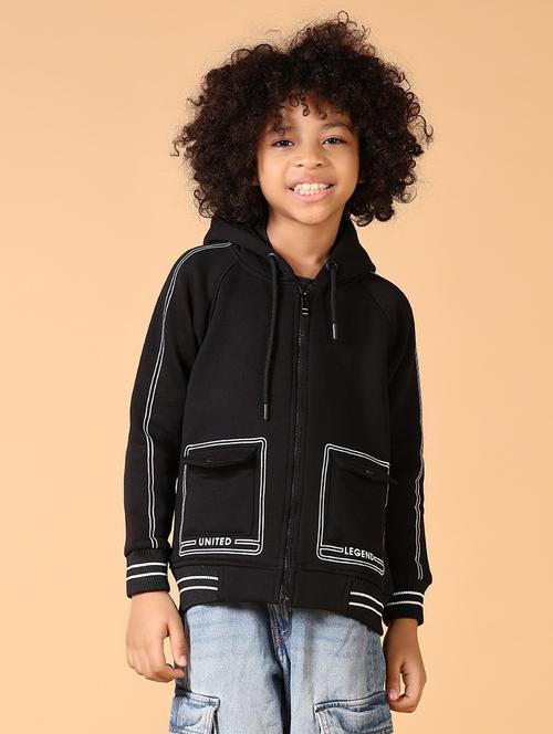 women solid hooded long sleeves jacket - 21653128 - Very Small Image - 1