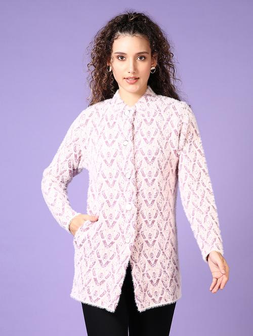 women self design long sleeve cardigan - 21653140 - Very Small Image - 1