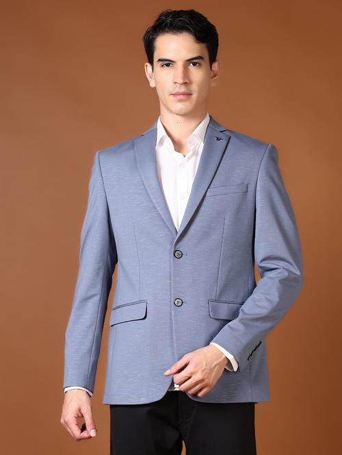 men solid long sleeve single breasted casual blazer - 21653221 - Very Small Image - 1