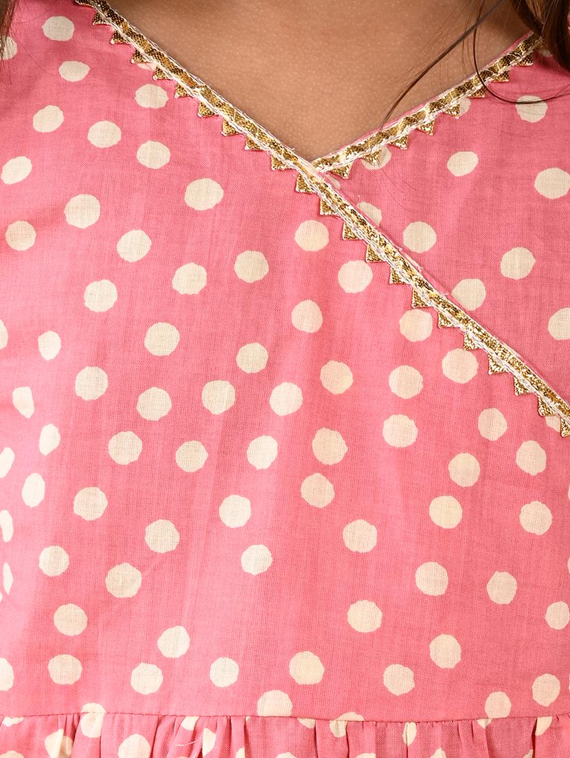 girls polka dots kurta sharara set - 21653338 - Zoom Image - 5