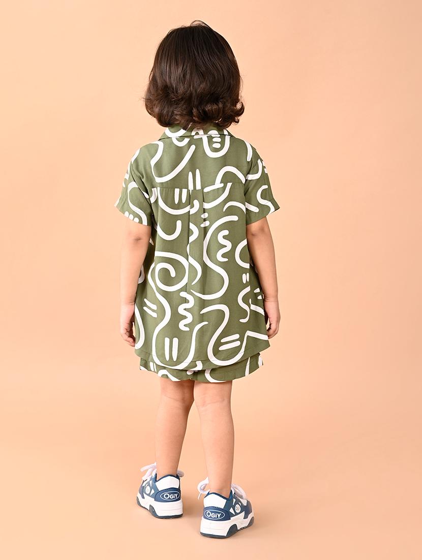 boys printed shirt & shorts co-ords set - 21653373 - Standard Image - 4