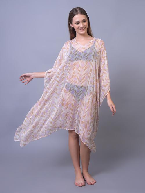 women printed beach wear coverups - 21653417 - Very Small Image - 1