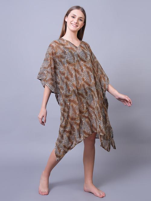 women printed beach wear coverups - 21653418 - Very Small Image - 1