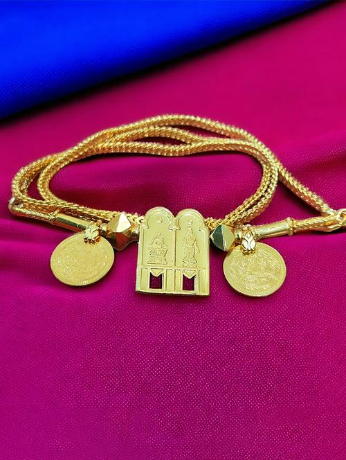 women traditional gold plated mangalsutra with charms - 21653578 - Very Small Image - 1