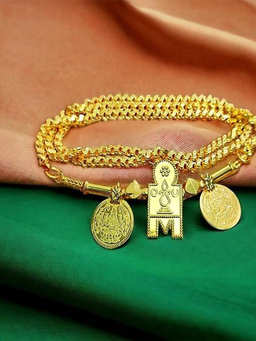 gold plated traditional necklace for women with elegant pendant - 21655495 - Very Small Image - 1