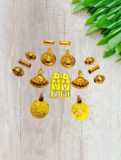 elegant gold toned pendant set for mangalsutra customization - 21657321 - Very Small Image - 1