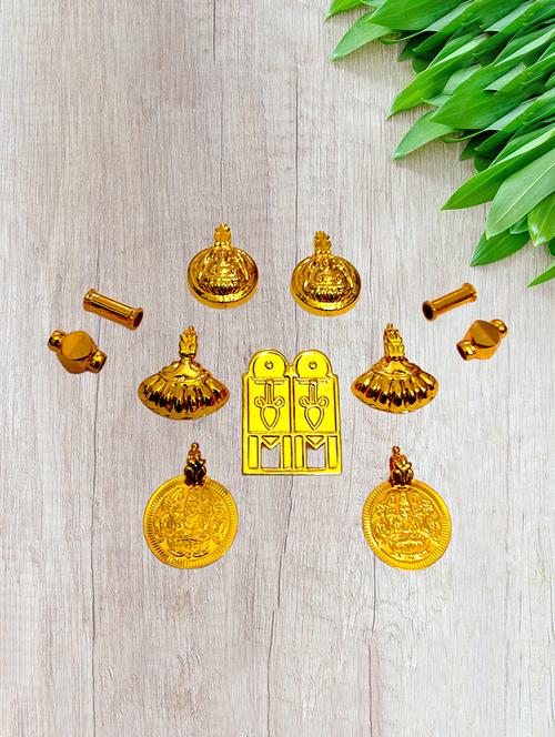 elegant gold toned pendant set for mangalsutra customization - 21657350 - Very Small Image - 1