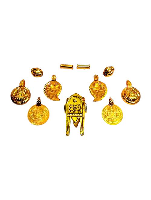 elegant gold toned pendant set for mangalsutra customization - 21657367 - Very Small Image - 1