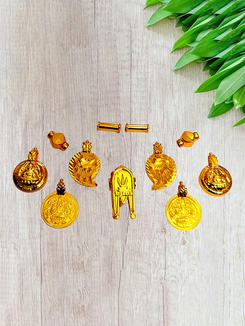 elegant gold toned pendant set for mangalsutra customization - 21657373 - Very Small Image - 1