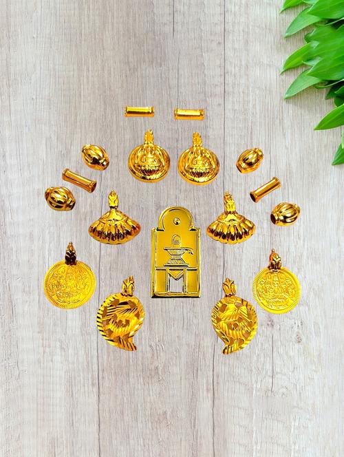elegant gold toned pendant set for mangalsutra customization - 21657375 - Very Small Image - 1