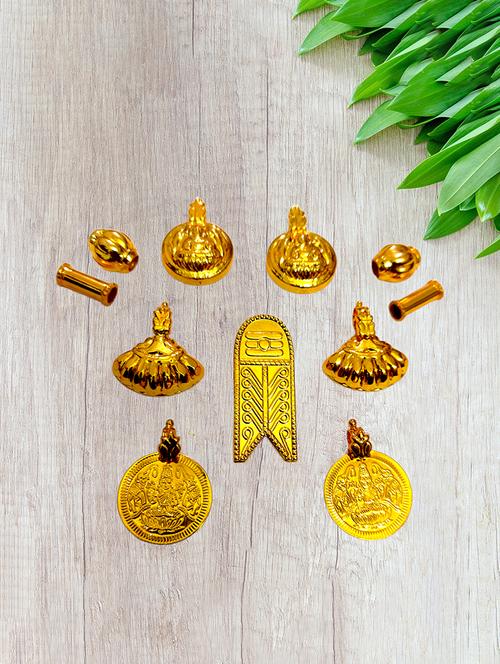 elegant gold toned pendant set for mangalsutra customization - 21657384 - Very Small Image - 1