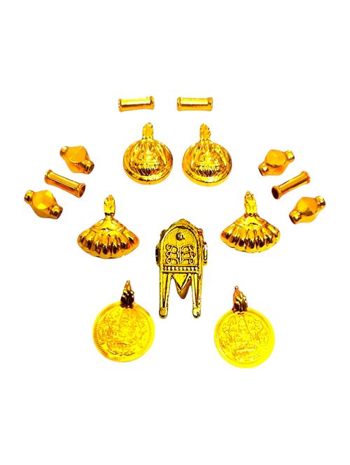 elegant gold toned pendant set for mangalsutra customization - 21657420 - Very Small Image - 1
