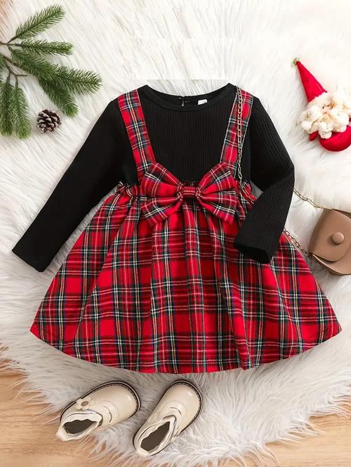 girls printed round neck frock - 21659591 - Very Small Image - 1