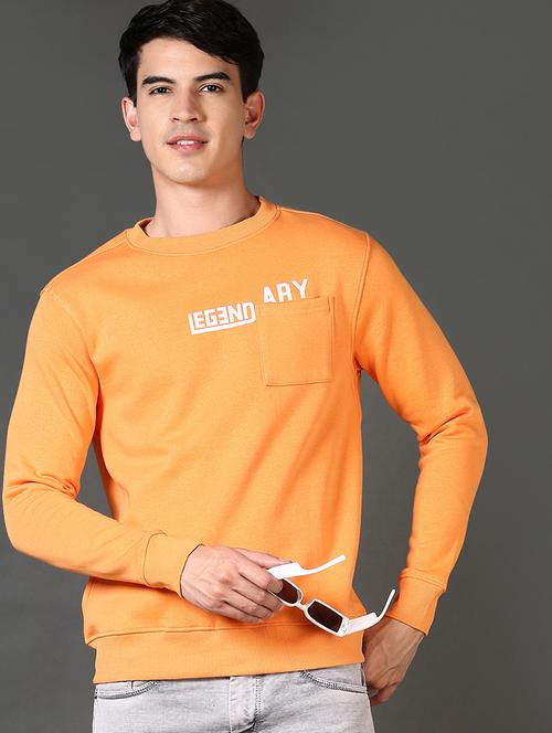 men chest print long sleeve sweatshirt - 21659766 - Very Small Image - 1