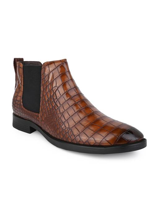 men tan slip on boots - 21659856 - Very Small Image - 1