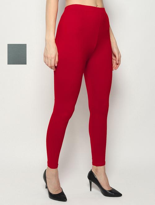 women pack of 2 solid legging - 21660714 - Very Small Image - 1