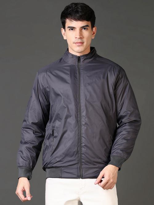 men solid long sleeve bomber jacket - 21661067 - Very Small Image - 1