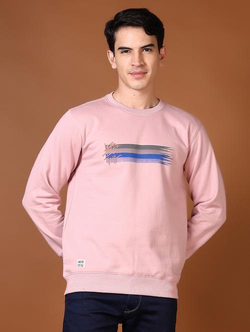 men long sleeves chest print sweatshirt - 21661116 - Very Small Image - 1