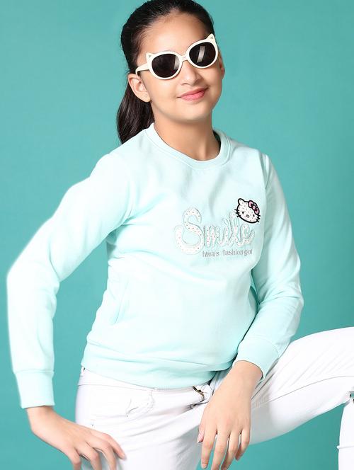 girls chest print long sleeve sweatshirt - 21661129 - Very Small Image - 1