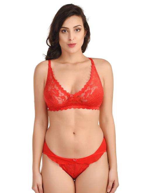 women lace detailed bras and panty set - 21661279 - Very Small Image - 1
