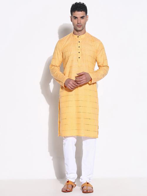 men stripes kurta churidar ethnic wear set - 21661356 - Very Small Image - 1
