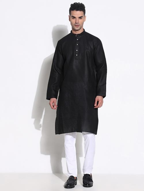 men solid kurta pyjama ethnic wear set - 21661361 - Very Small Image - 1