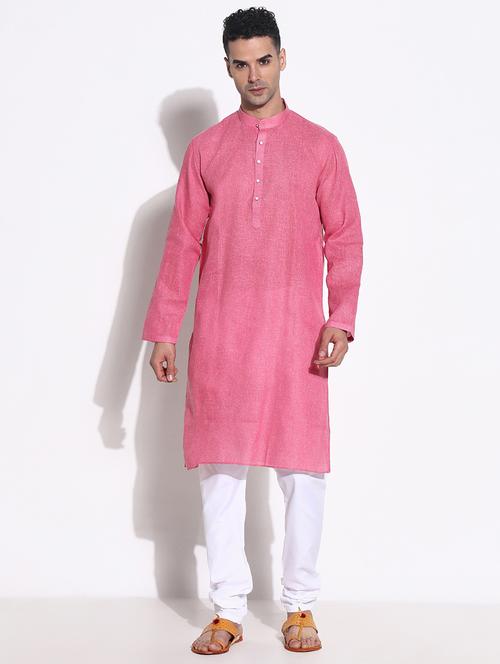 men solid kurta churidar ethnic wear set - 21661363 - Very Small Image - 1