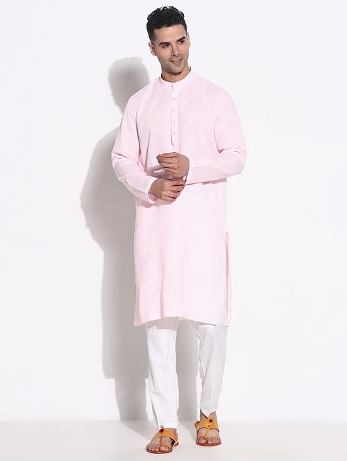 men solid kurta pyjama ethnic wear set - 21661381 - Very Small Image - 1