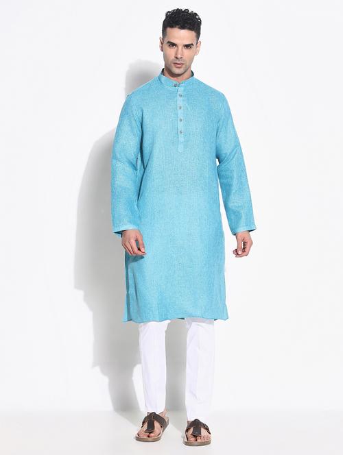 men solid kurta pyjama ethnic wear set - 21661386 - Very Small Image - 1