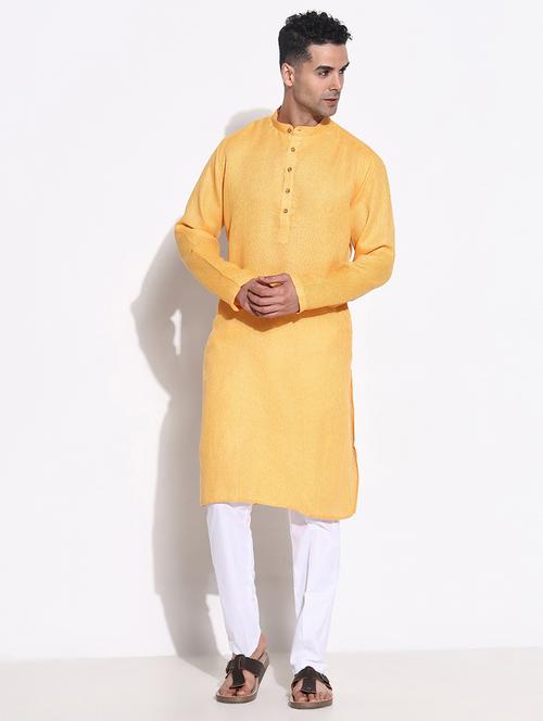 men solid kurta pyjama ethnic wear set - 21661387 - Very Small Image - 1