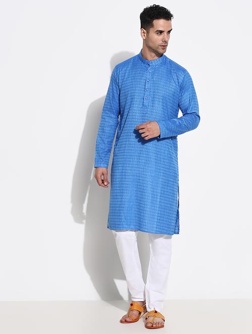 men self design kurta pyjama ethnic wear set - 21661408 - Very Small Image - 1