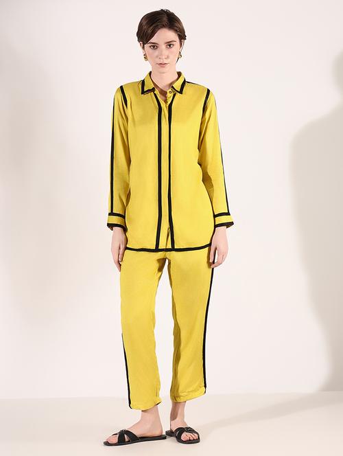 women solid shirt and trouser co-ords set - 21661464 - Very Small Image - 1