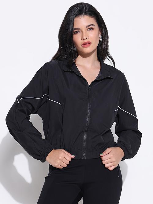 women black long sleeve windcheater jacket - 21661504 - Very Small Image - 1