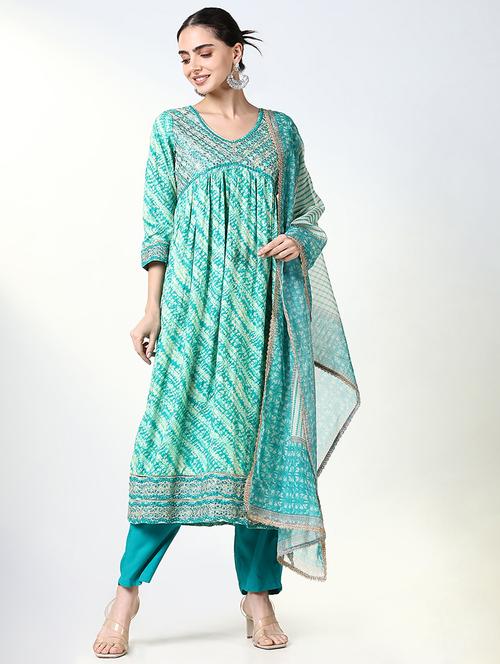 women printed kurta pant set with dupatta - 21661676 - Very Small Image - 1