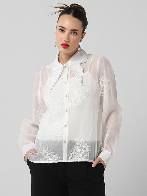 women self designed collared shirt with slip - 21661706 - Very Small Image - 1