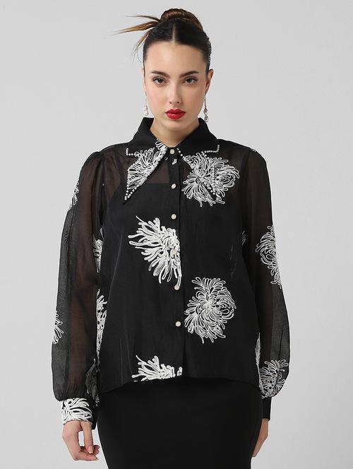 women self designed collared shirt with slip - 21661707 - Very Small Image - 1