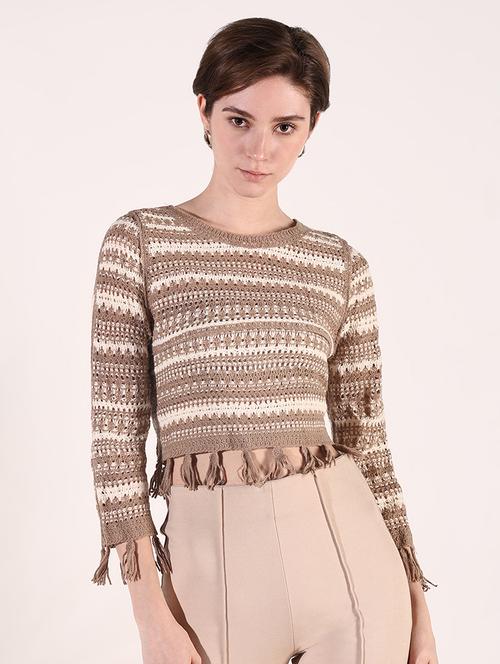 women crochet detailed crop top - 21661763 - Very Small Image - 1