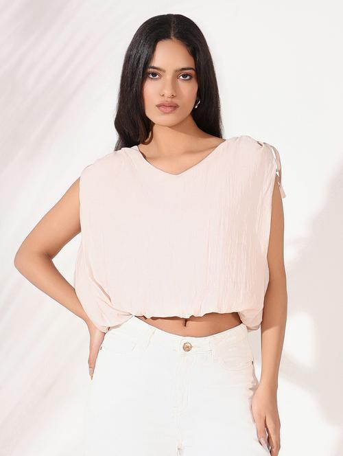 women solid sleeveless blouson top - 21661777 - Very Small Image - 1