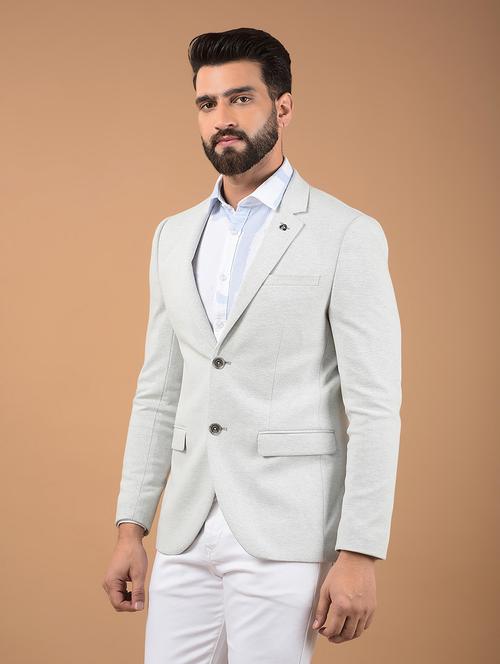 men printed single breasted casual blazer - 21662339 - Very Small Image - 1