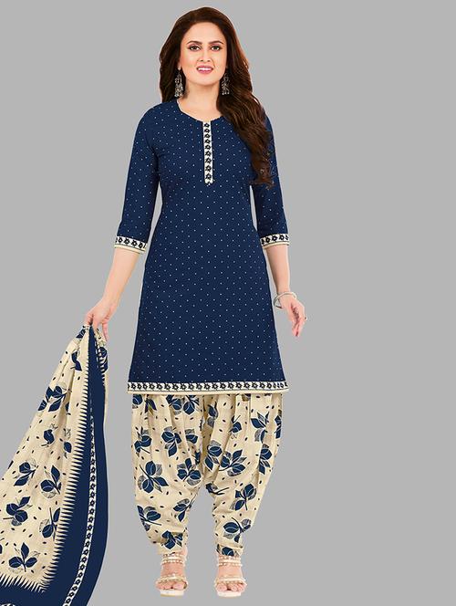 women printed 3-piece unstitched dress material  - 21662602 - Very Small Image - 1