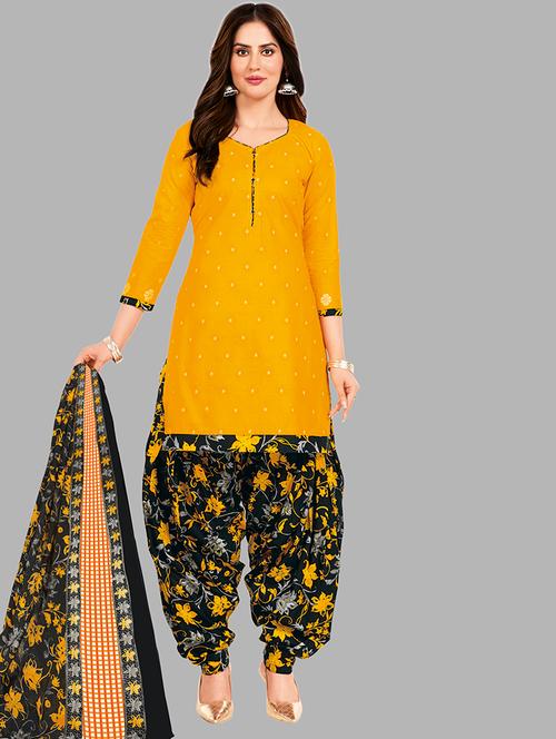 women printed 3-piece unstitched dress material  - 21662624 - Very Small Image - 1