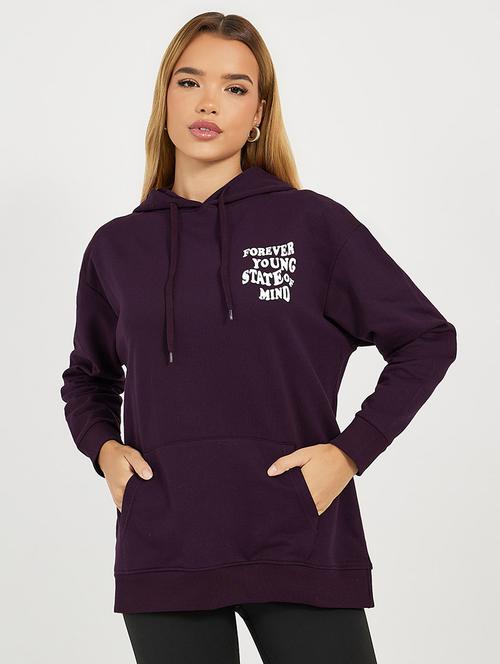 women printed hooded oversized sweatshirt - 21662644 - Very Small Image - 1
