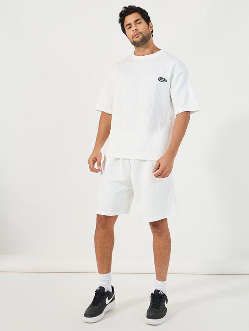 men solid t-shirt & shorts co-ord set - 21662680 - Very Small Image - 1