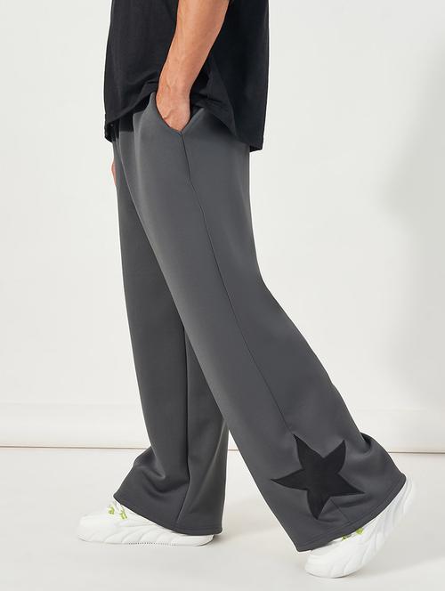 men mid rise placement print full length track pant - 21662730 - Very Small Image - 1