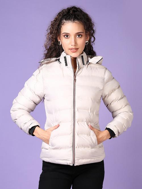 women long sleeves solid puffer jacket - 21662770 - Very Small Image - 1